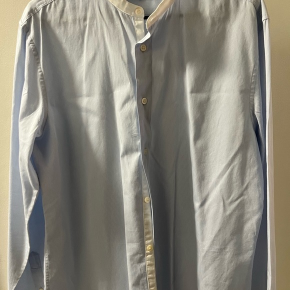 John Varvatos Medium button up Henley dress shirt. In great used condition. - Picture 2 of 5